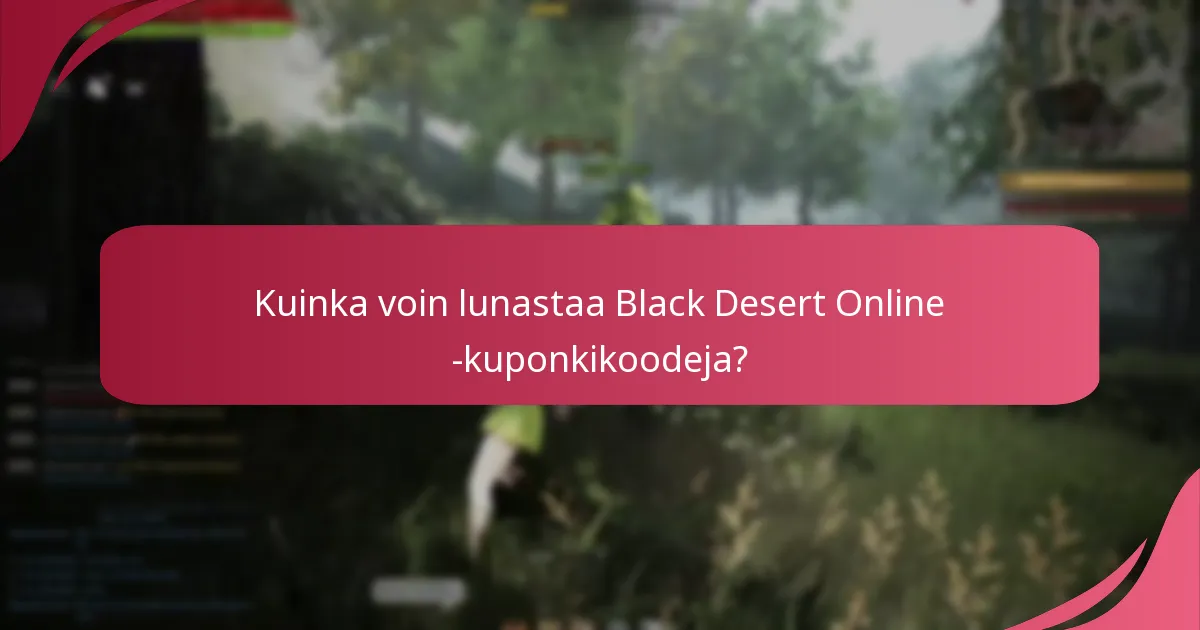 Mitkä promootiotapahtumat ovat saatavilla Black Desert Onlinessa?