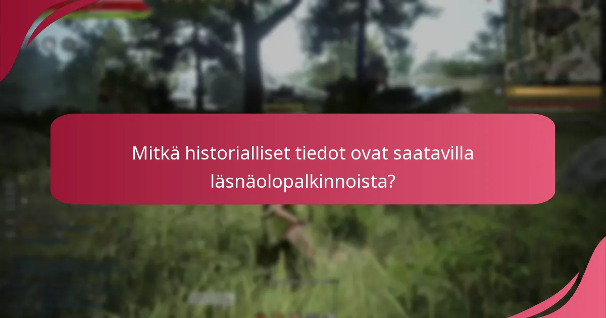 Mitkä trendit ovat nousseet esiin päivittäisissä läsnäolopalkinnoissa?